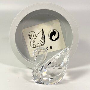 Swarovski SCS Gift Small Mini Swan Crystal Figurine 1.5" Retired with box